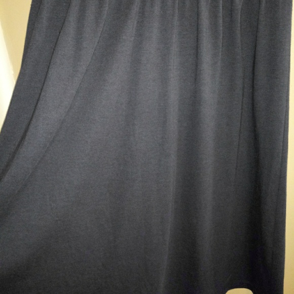 LOFT navy cotton dress with ribbon detail - Picture 4 of 6